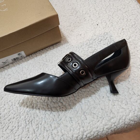 NEW Sanctuary Women's Piper Pointed toe Pump Heels Black Leather Size 8 - Picture 3 of 5